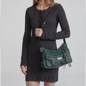 Rag & Bone Green Field Leather Messenger Bag
